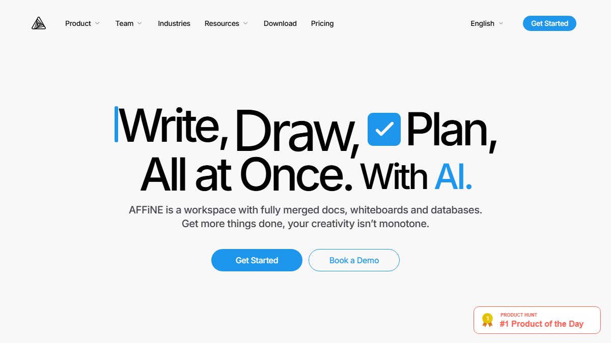 AFFiNE 官网截图