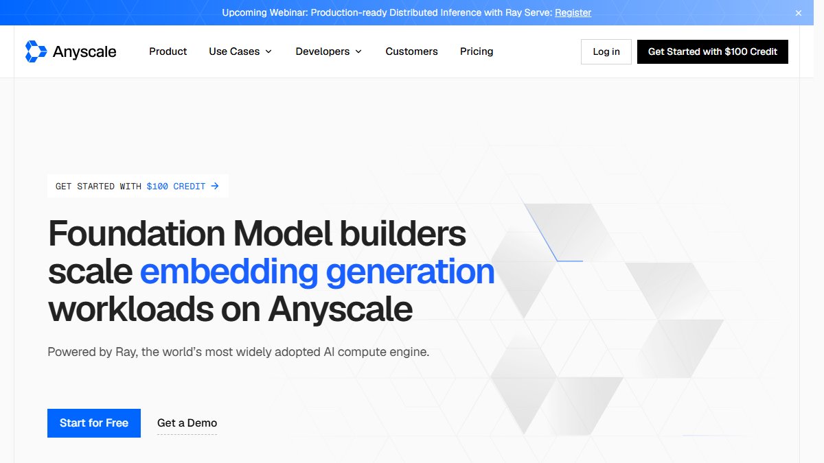 Anyscale 官网截图