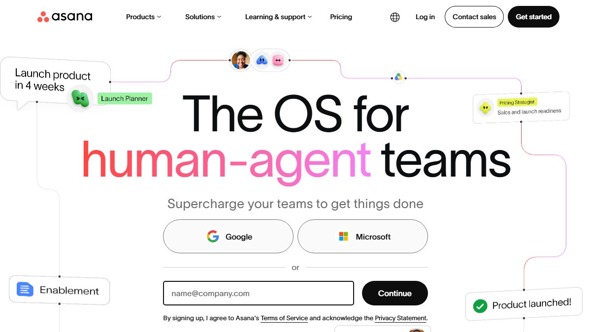 Asana 官网截图