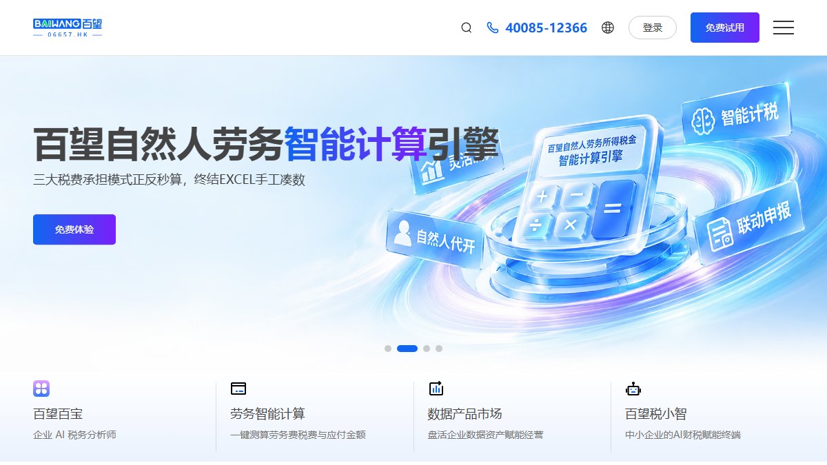 百望股份 官网截图