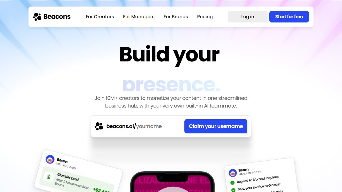 Beacons 官网截图