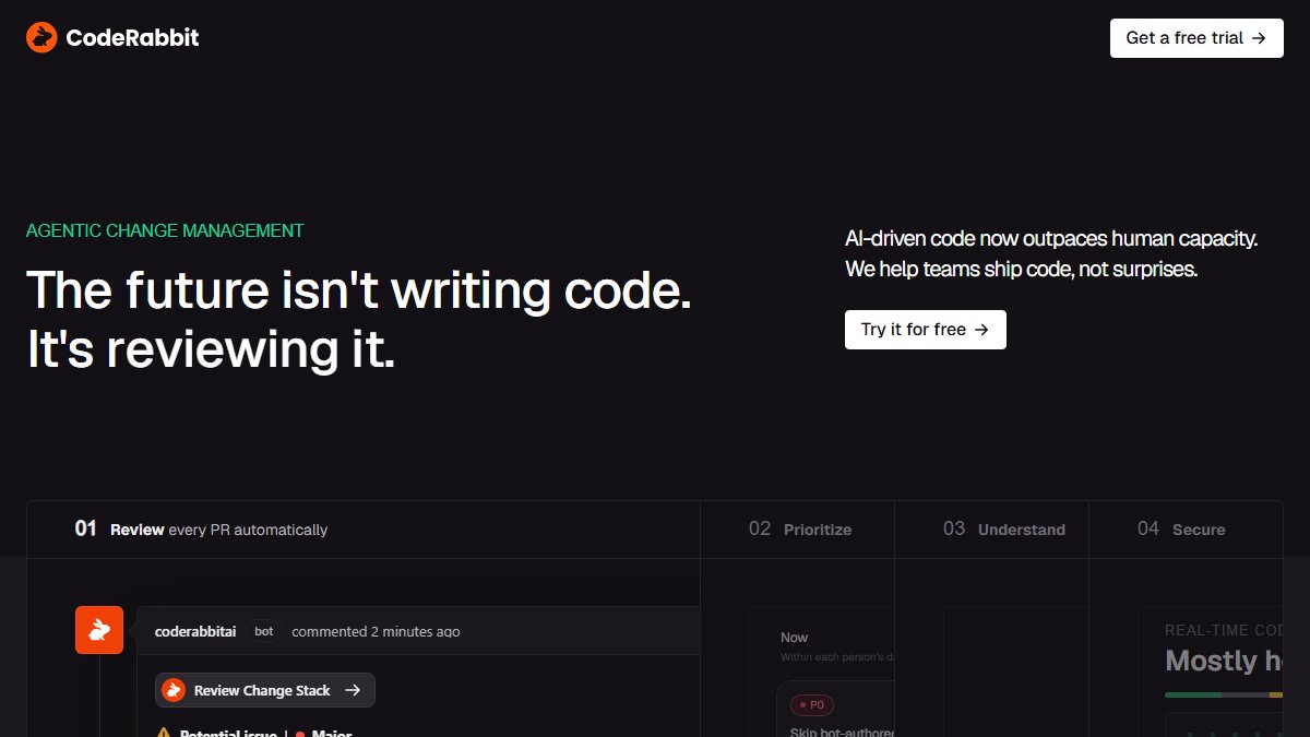 CodeRabbit 官网截图