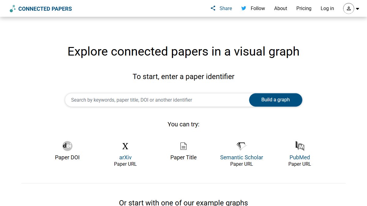 Connected Papers 官网截图
