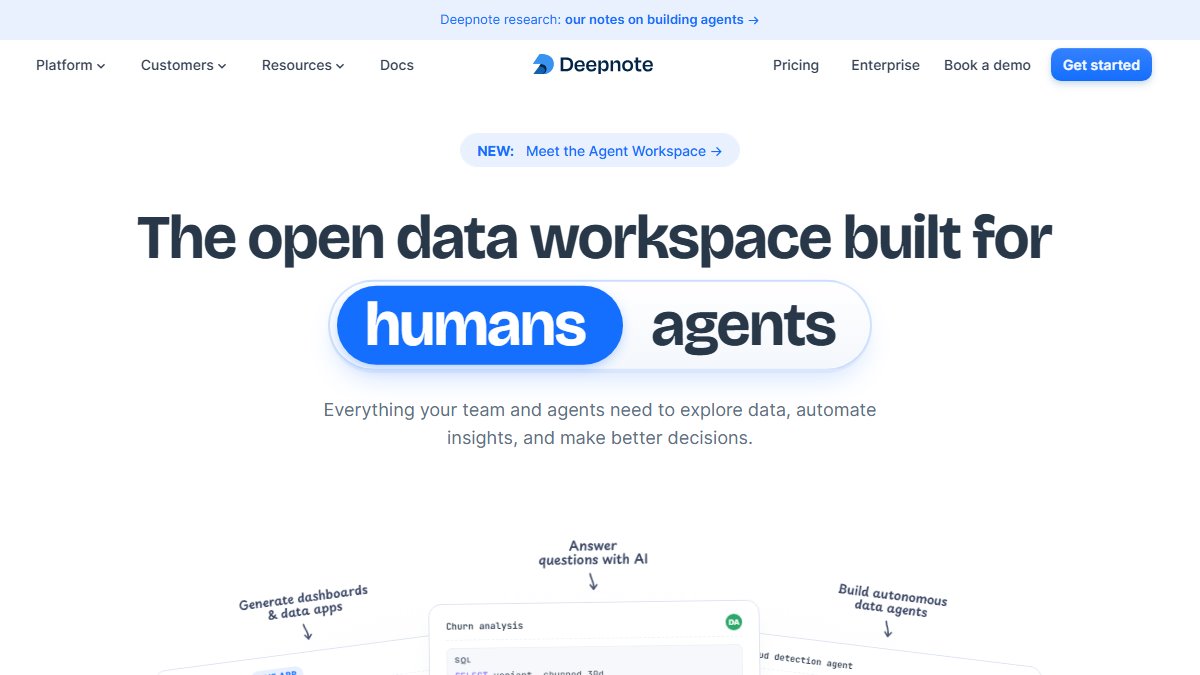 Deepnote 官网截图