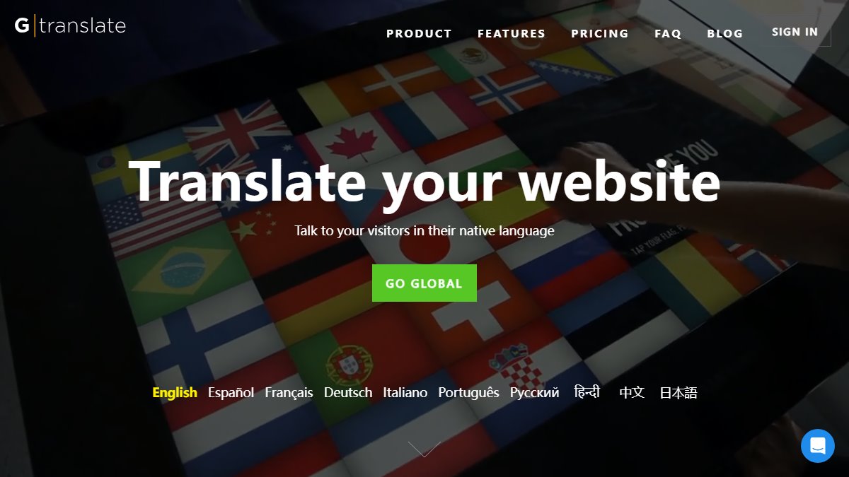 GTranslate 官网截图