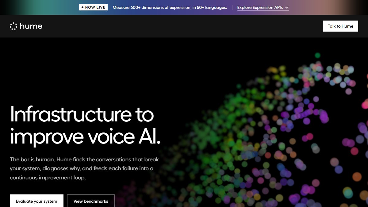 Hume AI 官网截图