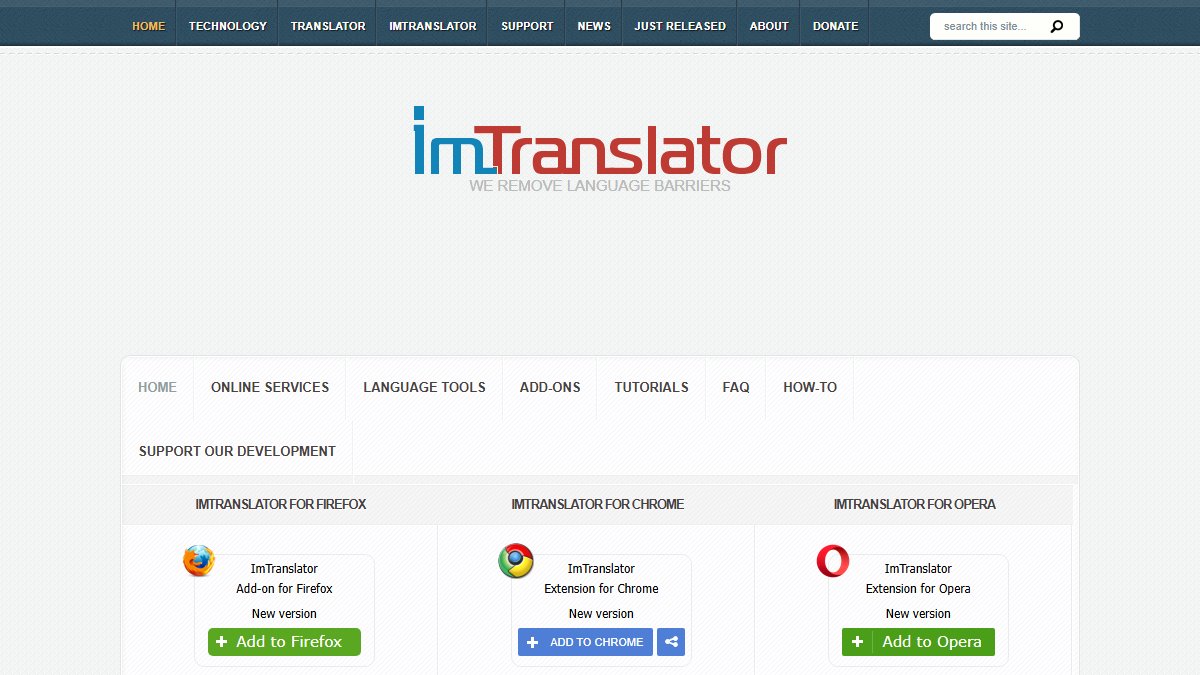 ImTranslator 官网截图