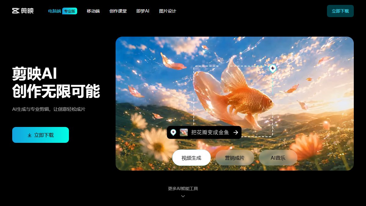 剪映 官网截图