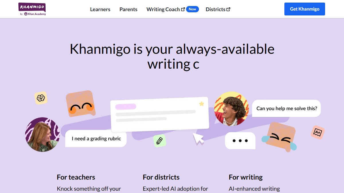 Khanmigo 官网截图