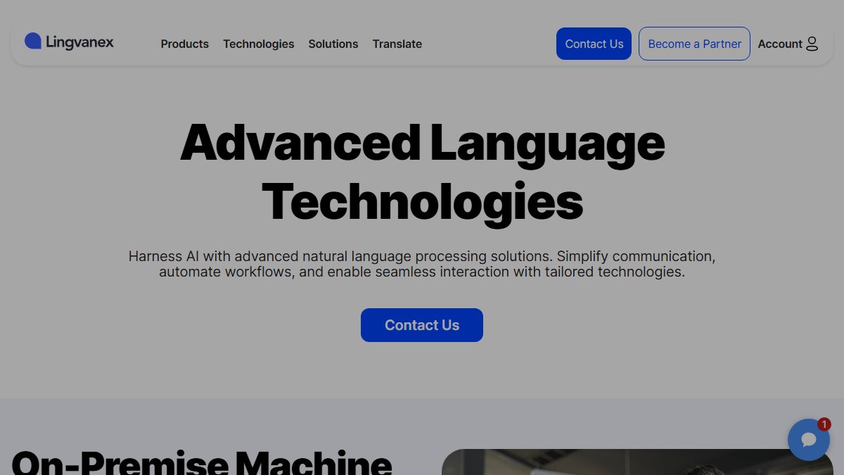 Lingvanex 官网截图
