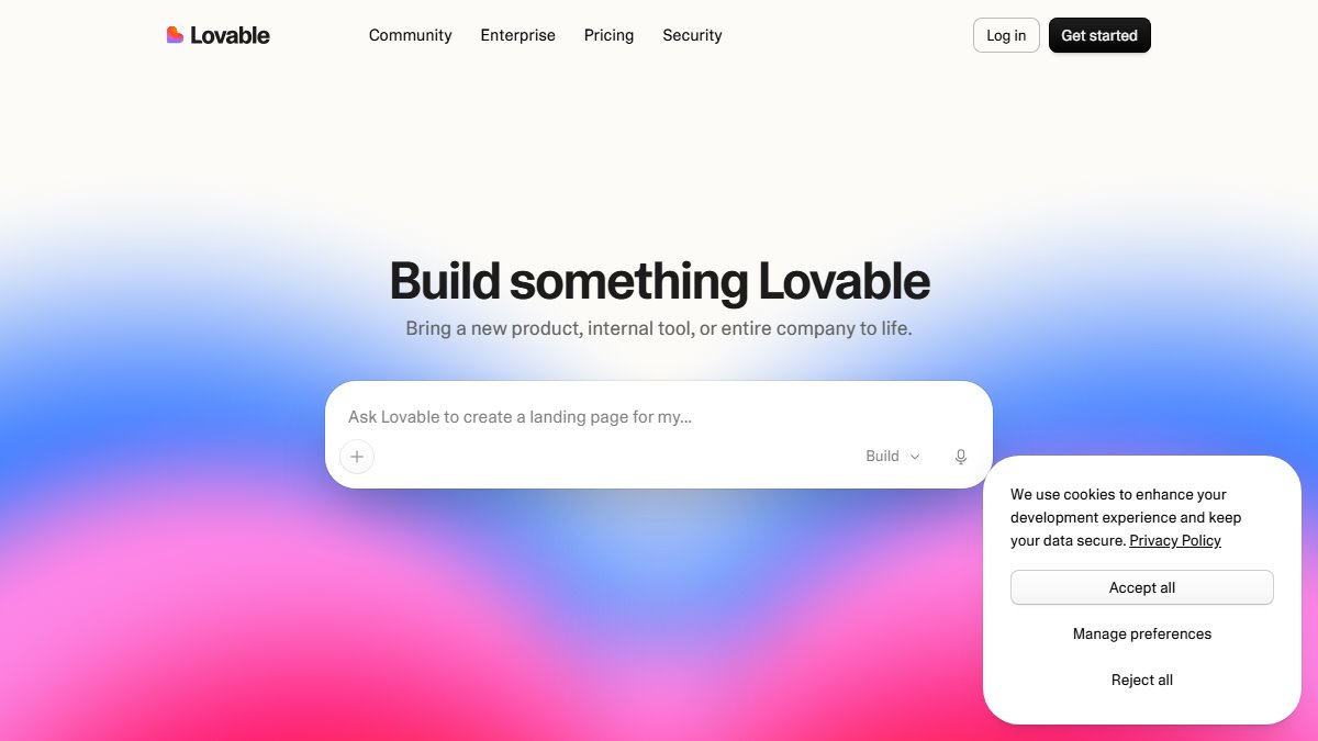 Lovable 官网截图
