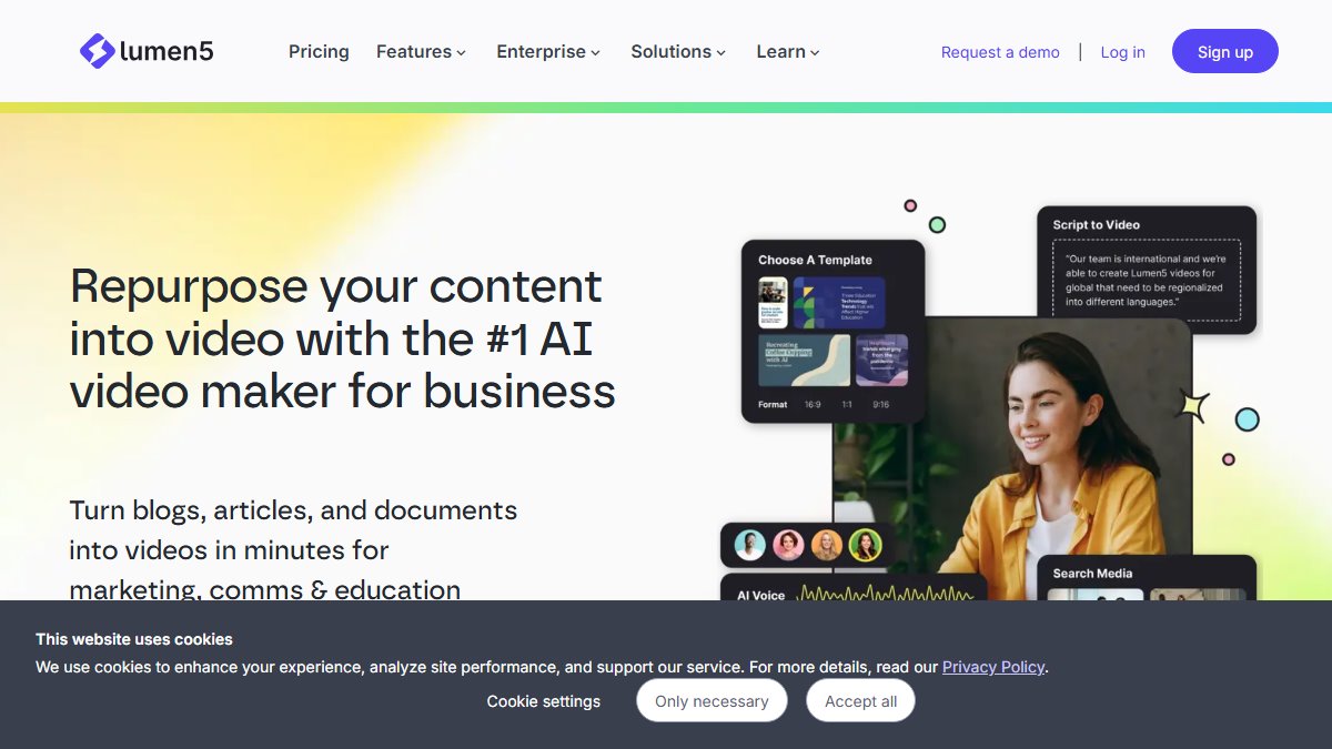 Lumen5 官网截图