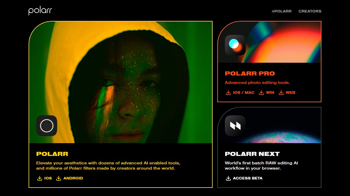 Polarr 官网截图