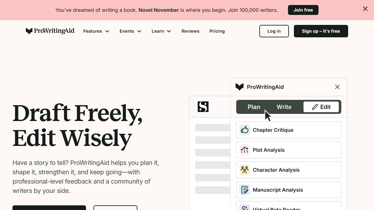 ProWritingAid 官网截图