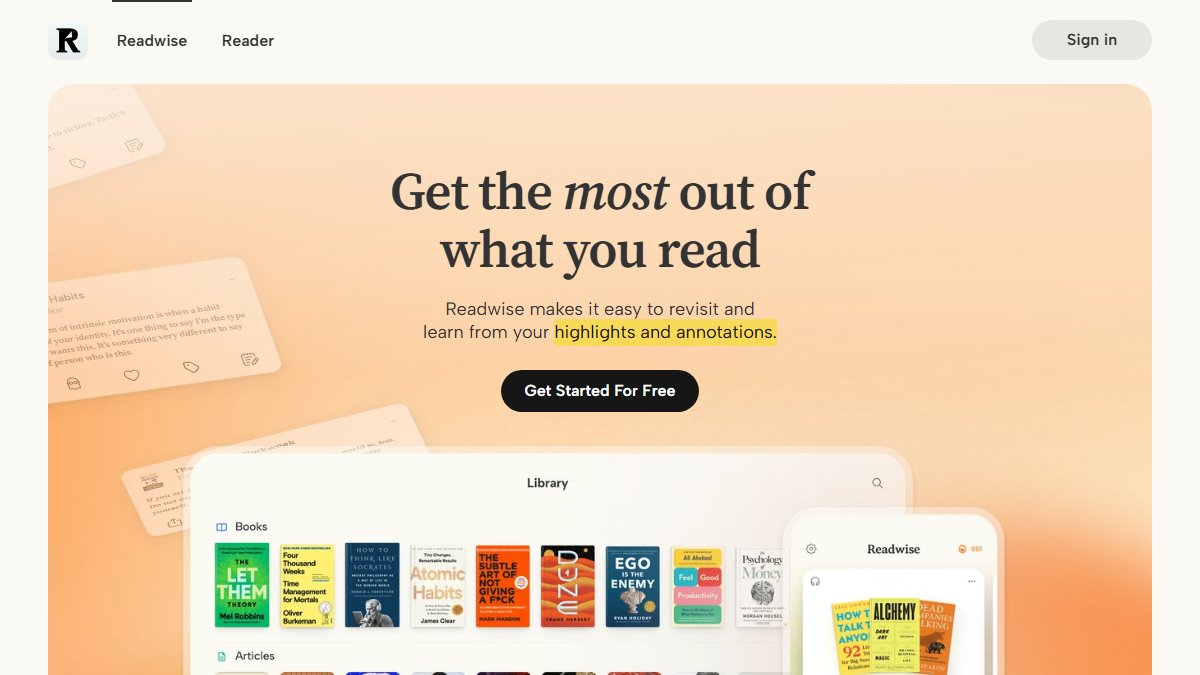 Readwise 官网截图