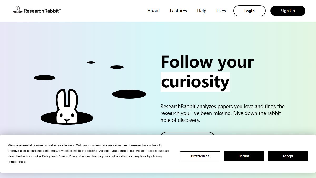 ResearchRabbit 官网截图