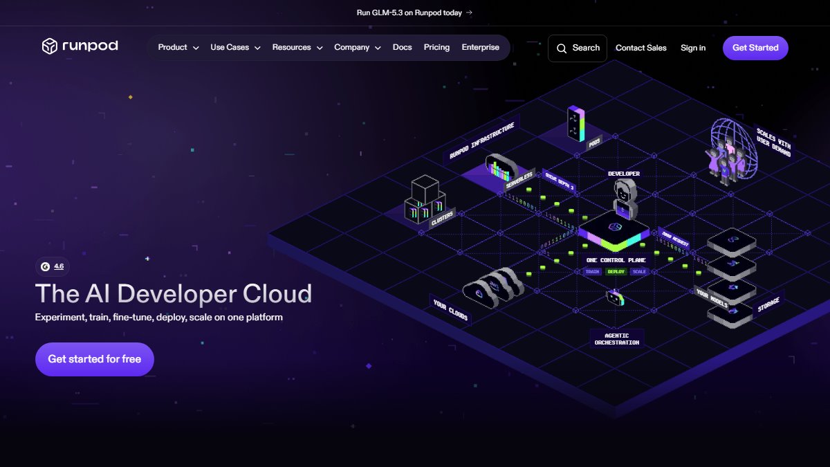 RunPod 官网截图