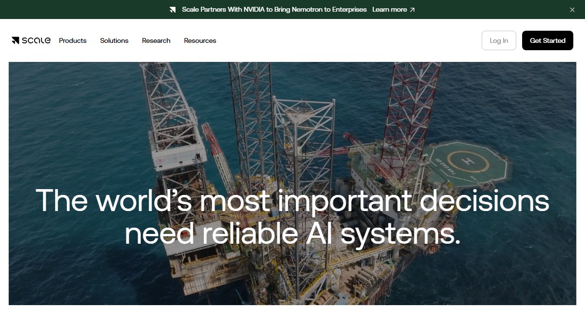 Scale AI 官网截图