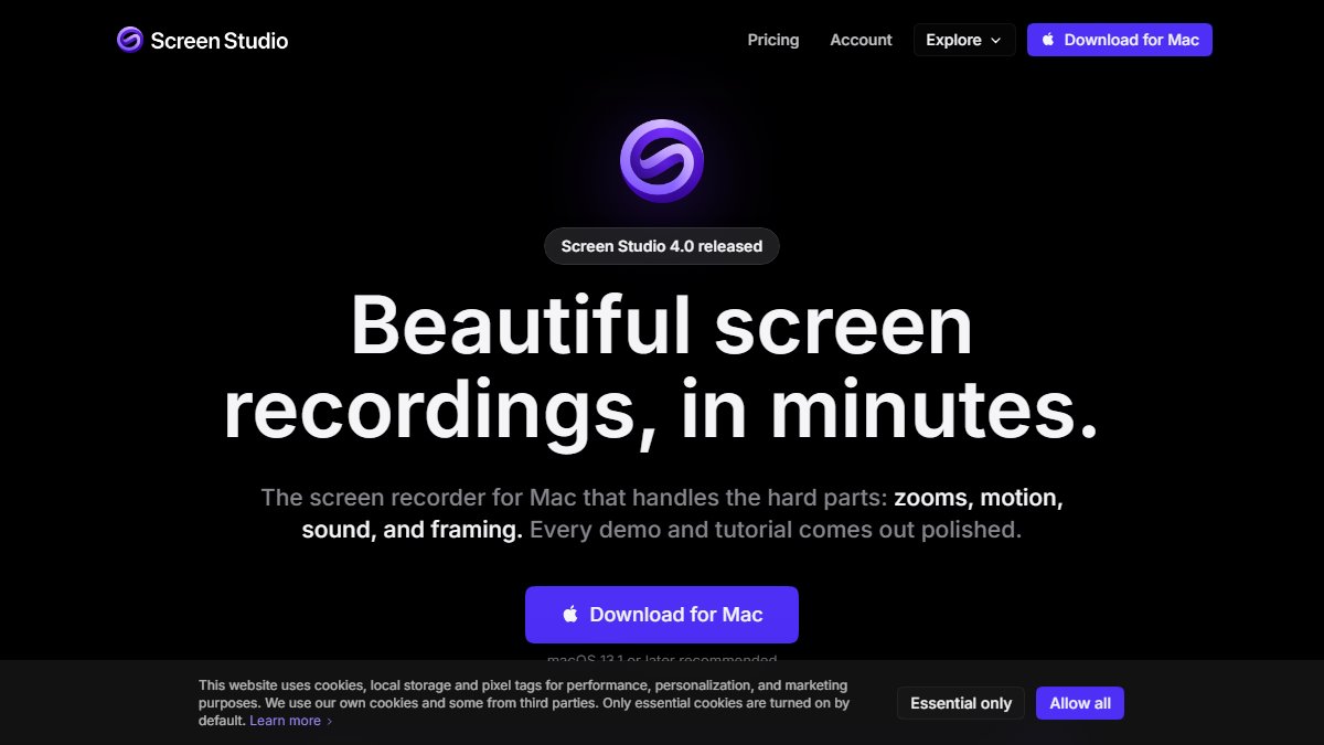 Screen Studio 官网截图