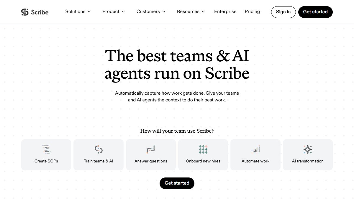 Scribe 官网截图