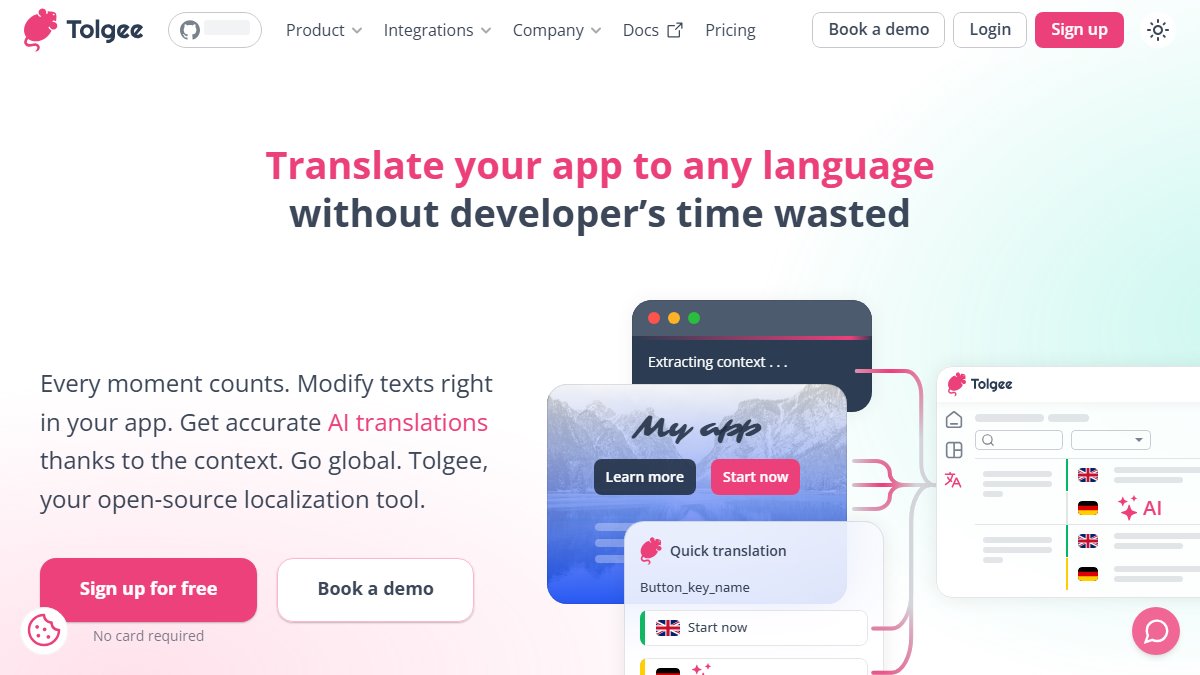Tolgee 官网截图