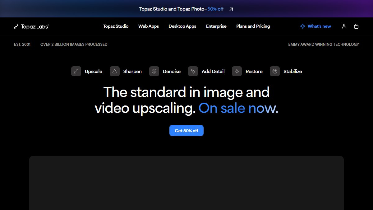 Topaz Labs 官网截图