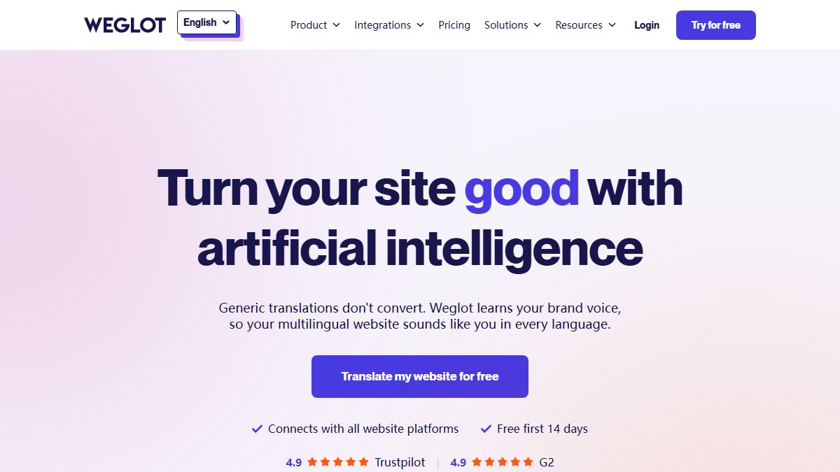 Weglot 官网截图
